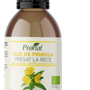 Ulei bio de primula (luminita de seara) presat la rece, 100ml Pronat