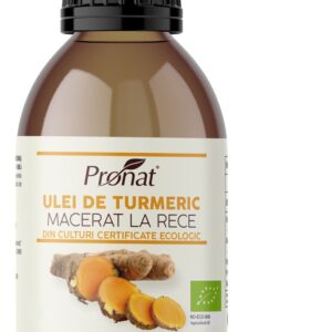 Ulei bio de turmeric (curcuma) macerat la rece, 100ml Pronat