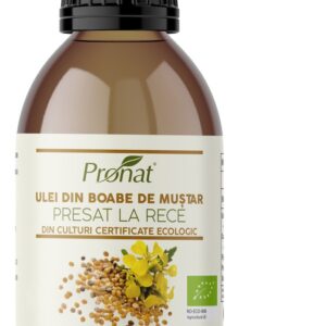 Ulei bio din boabe de mustar presat la rece, 100ml Pronat