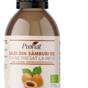 Ulei bio din samburi de caise presat la rece, 100ml Pronat