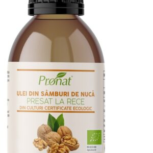 Ulei bio din samburi de nuca presat la rece, 100ml Pronat