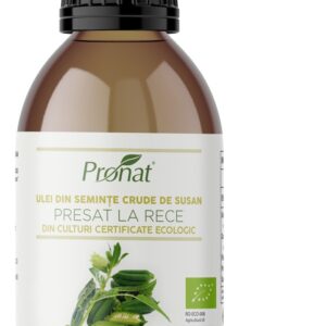 Ulei bio din seminte crude de susan presat la rece, 100ml Pronat