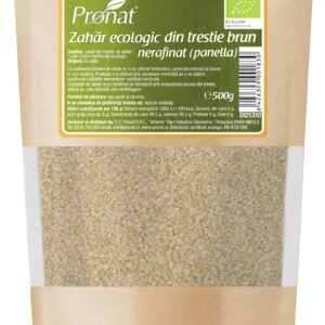 Zahar brun bio din trestie de zahar, -Panela 500g Pronat