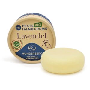 Cremă bio solidă de mâini – Lavandă, 75g Wunderberg