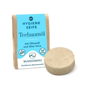 Săpun bio igienic cu ulei de arbore de ceai, 48g Wunderberg