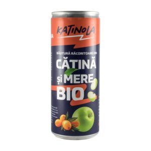 Băutură răcoritoare carbogazoasă bio din catina și mere 250ml. Katinola