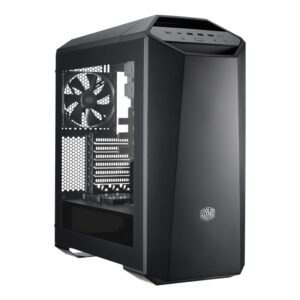 CARCASA COOLER MASTER. MasterCase. Maker 5, window version, mid-tower, ATX, 3* 140mm fan (inclus), I/O panel, fan controller, LED strip, black 'MCZ-005M-KWN00'