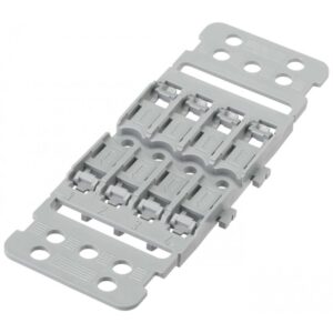 Set 5 bucati suporti pentru 4 cleme prelungire cabluri Wago cu prindere pe sina Wago 221-2504