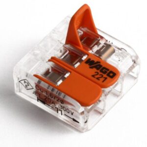 Set 10 cleme cu maneta 4mm2 3 pini max.32A Wago 221-413