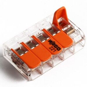 Set 10 cleme cu maneta 4mm2 5 pini max.32A Wago 221-415