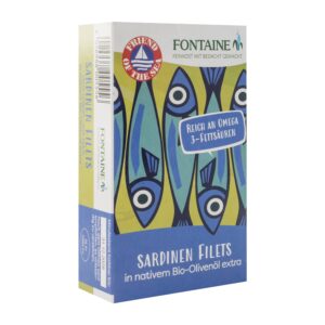 File de sardine fara oase in ulei bio de masline, 120g Fontaine