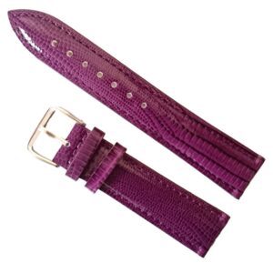 Curea Ceas Time Veranda – Piele Naturală Mov Lila, Imprimeu Șarpe (WZ783)