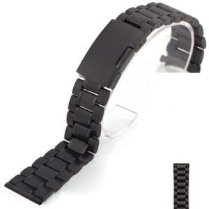 Bratara Ceas Neagra din Otel inoxidabil 12mm 14mm 16mm 18mm 20mm 22mm 24mm WZ803
