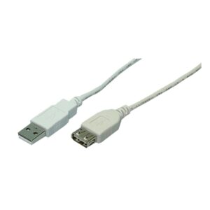 Cablu USB 2.0 - prelungitor, M/T, grey, 2,00m, Logilink (CU0010)