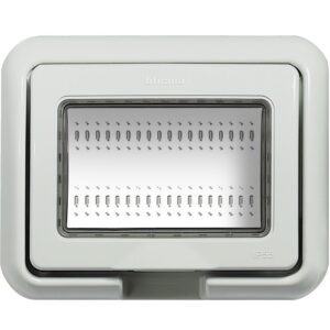 Placa ornament 3 module IP55 Bticino Living Light 24603, gri