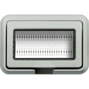 Placa ornament 4 module IP55 Bticino Living Light 24604, gri