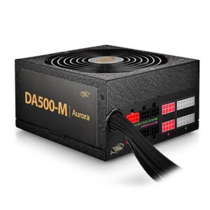 SURSA DEEPCOOL., 500W (real), fan 120mm PWM, 80 Plus Bronze, 85% eficienta, 2x PCI-E (6+2), 5x S-ATA, modulara 'DA500-M'