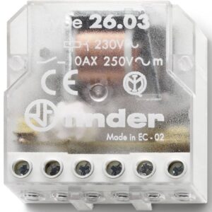 Releu pas cu pas, montare in doza, 2 secvente, alimentare 230VC.A., 1ND+1NI, 10A Finder 26.03.8.230.0.0.0.0