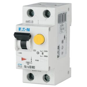 Intrerupator automat diferential RCBO 1P+N 10A/30mA curba B tip AC Eaton Eaton 286429