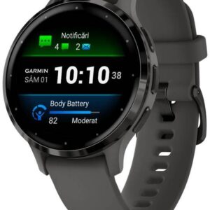 SmartWatch Garmin Venu 3S, GPS, Wi-Fi, curea silicon, Black Sesame/Slate