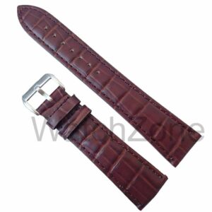 Curea Ceas Piele Maro Imprimeu Crocodil 22mm WZ1033