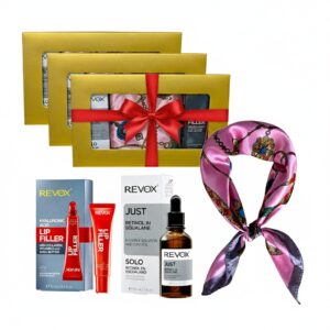 3 x Set Elysa – Ser Revox Retinol in Squalane 30ml, Lip Filler Revox 12ml, Esarfa