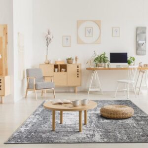 Covor Beenom cu model abstract gri-bej 1008-155