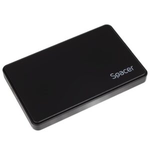 RACK extern SPACER, pt HDD/SSD, 2.5 inch, S-ATA, interfata PC USB 3.1 Type C, plastic, negru, "SPR-TYPE-C-01" (timbru verde 0.8 lei)