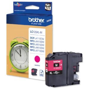 Cartus cerneala Original Brother Magenta LC125XLM compatibil MFC-J4410DW/MFC-J4510DW, 1200 pag. (LC125XLM)