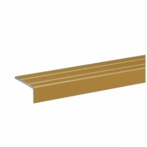 Profil aluminiu pentru treapta cu surub S46  Auriu  10x25mm  1 m