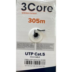 Cablu UTP cat.5 CCA 0.51 24AWG rola 305m TED 3Core005878