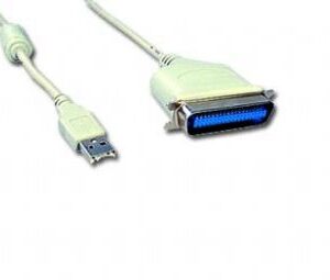 Cablu de date convertor USB la Paralel C36M, lungime cablu: 1.8m, bulk, Alb, GEMBIRD (CUM360)