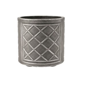 Ghiveci imitatie plumb, rotund, gri, 24L