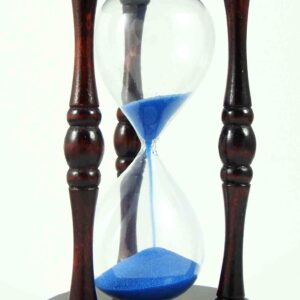 Clepsidra clasica din lemn cu nisip albastru / mov