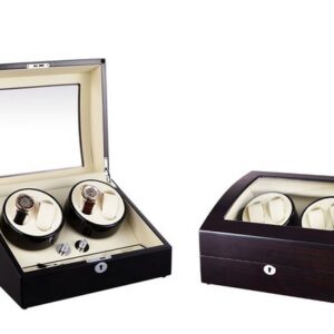 Dispozitiv pentru intors ceasuri automatice Watch Winder 4 + 6 Spatii Nuc WW1582