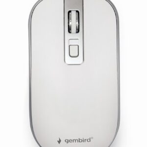 MOUSE GEMBIRD, PC sau NB, wireless, 2.4GHz, optic, 1600 dpi, butoane/scroll 4/1, , alb / argintiu, "MUSW-4B-06-WS" (timbru verde 0.18 lei)