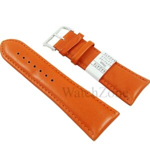 Curea ceas piele portocalie 10mm 12mm 14mm 16mm 18mm 20mm 22mm 24mm 26mm 28mm 30mm NAGATA WZ1604