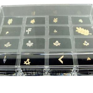 Cutie inele 16 spatii din material acrilic transparent