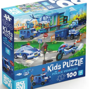Puzzle 100 piese - Police Vehicles