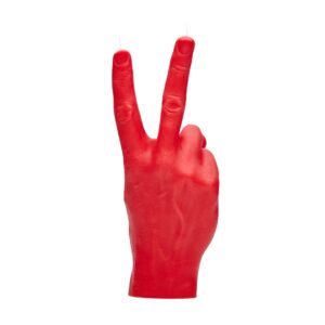 Lumanare Hand Gesture Peace - Rosu