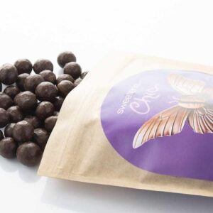 Boabe cafea invelite in ciocolata cu lapte cu colagen (fara zahar, vegan ) - Sweeteria Chic, 200 g