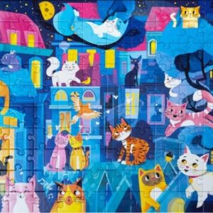 Puzzle Fosforescent - Pisici, 120 piese