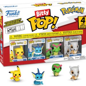 Set 4 figurine - Pokemon - Pikachu, Vaporeon, Caterpie, Cubone