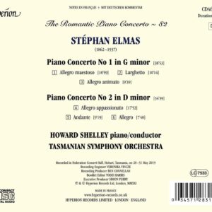 Elmas: Piano Concerto No. 1 In G Minor / Piano Concerto No. 2 In D Minor