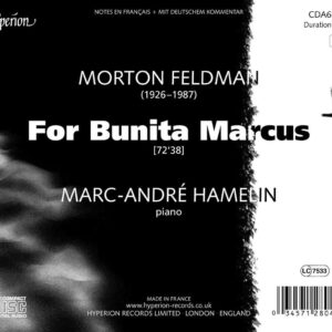 Morton Feldman: For Bunita Marcus