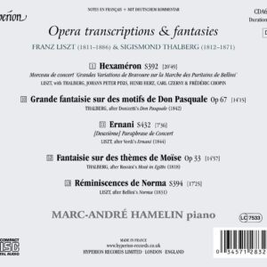 Liszt, Thalberg: Opera Transcriptions & Fantasies