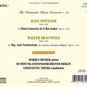 Pfitzner: Piano Concerto in E flat major / Braunfels: Tag - und Nachtstucke