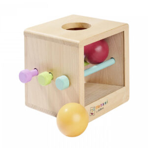 Jucarie din lemn pentru bebelusi - Cutie cu bile