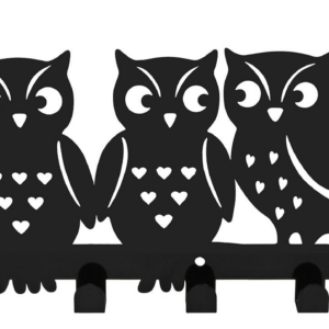 Cuier - Black Owls Family Coat Rack