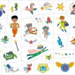 Set stickere si tatuaje pentru fata - Supereroi